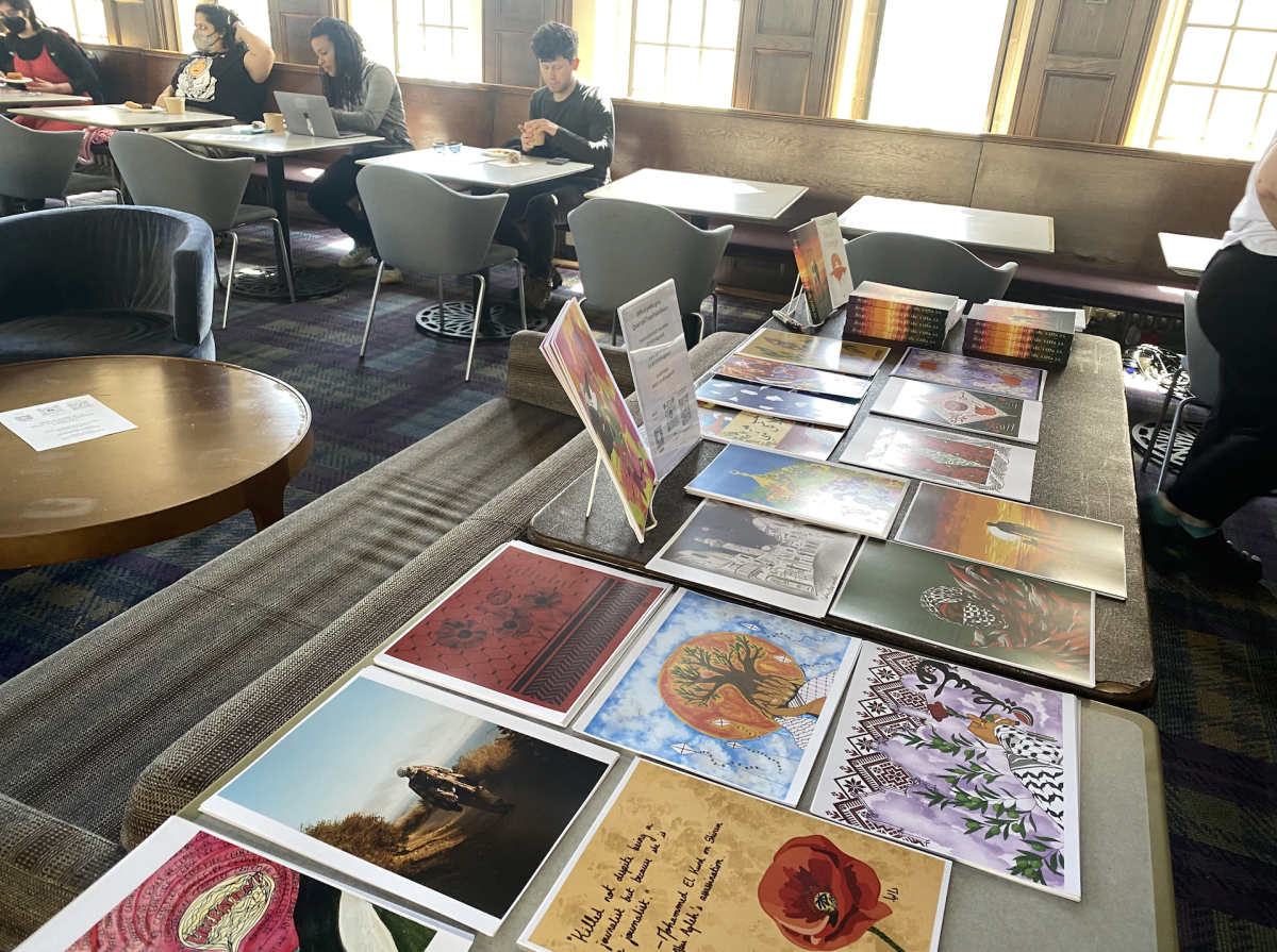 At a talk by Palestinian queer, trans activist Yaffa AS on Monday, there was art and books being sold, all proceeds going to people in need in Gaza.